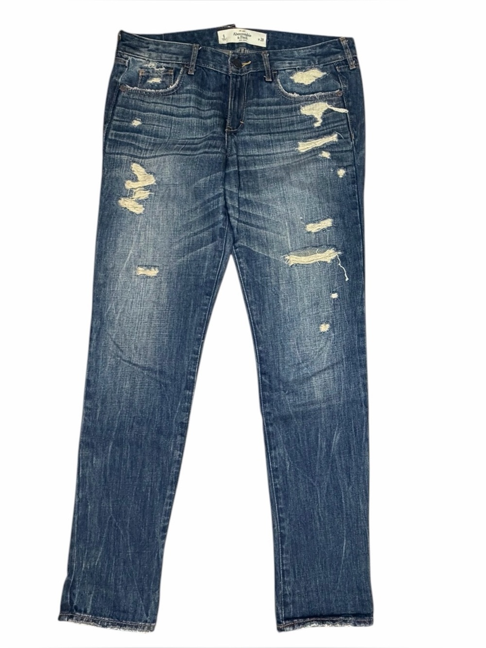 Abercrombie & Fitch Womens Size 6 W28 Distressed Low Rise Y2K Jeans